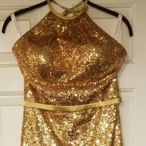 Gold Sequin Gown